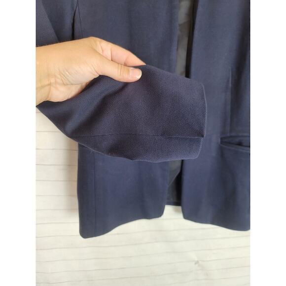 J. CREW 365 NAVY OPEN FRONT BLAZER, SZ 8 - Picture 4 of 13